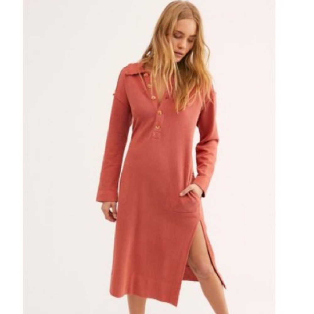 Free People On My Way Polo Pullover